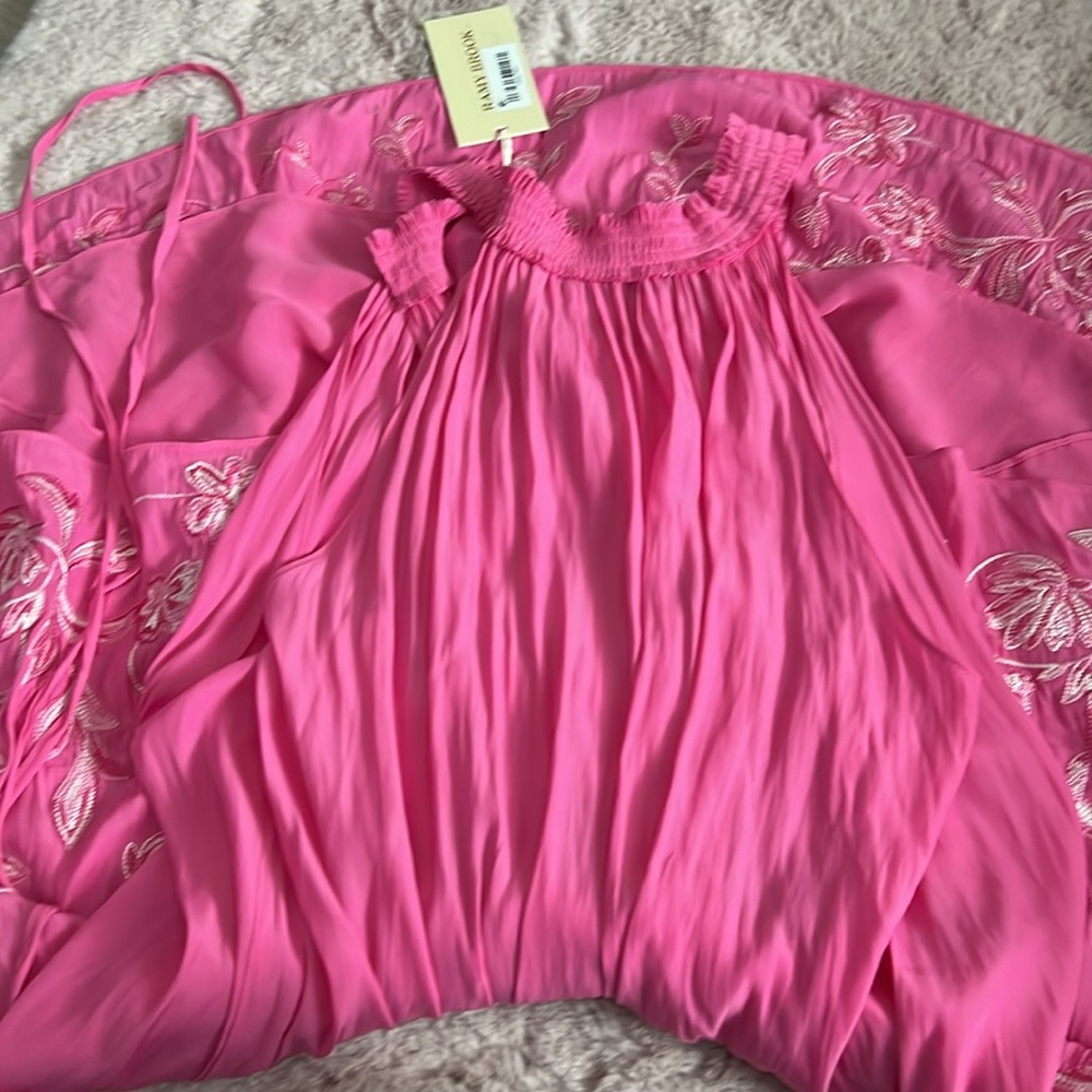 NWT Ramy Brook Marcel dress in rose pink. Medium - Picture 5 of 6